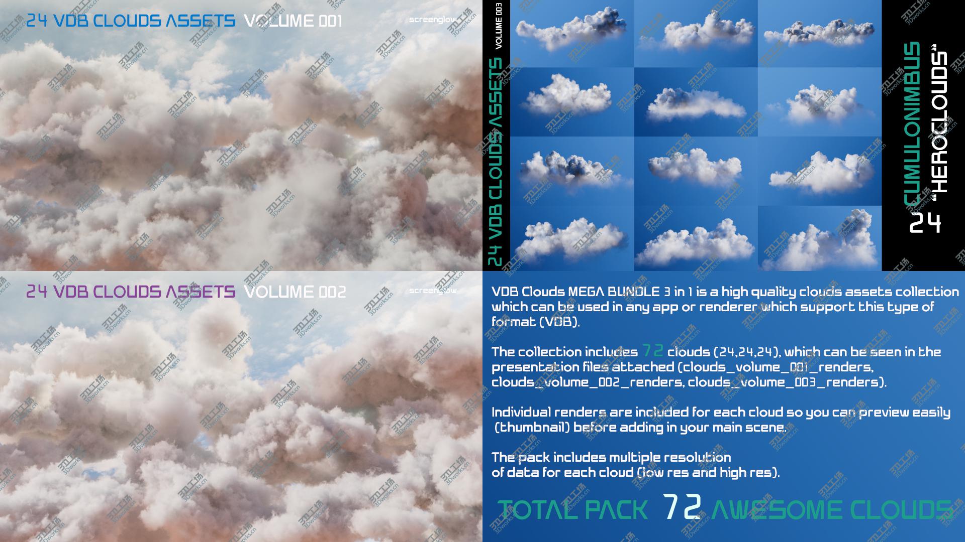 images/goods_img/2021040231/3D VDB Clouds MEGA BUNDLE 3 in 1 (Vol.1,Vol.2,Vol.3)/1.jpg